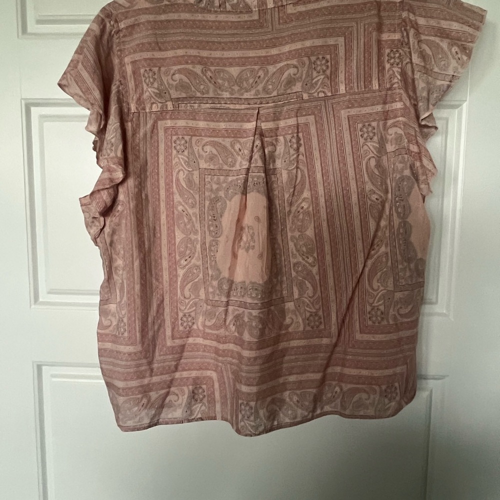 Universal Thread Blush Paisley Ruffle Blouse - Picture 4 of 4